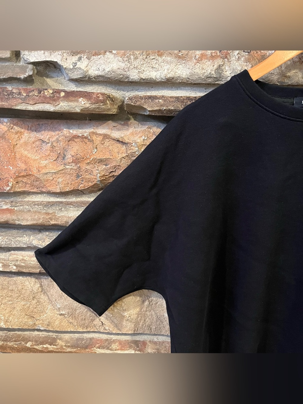 Kidoriman Oba Oversized Black Crewneck Tee Shirt - Picture 3 of 6